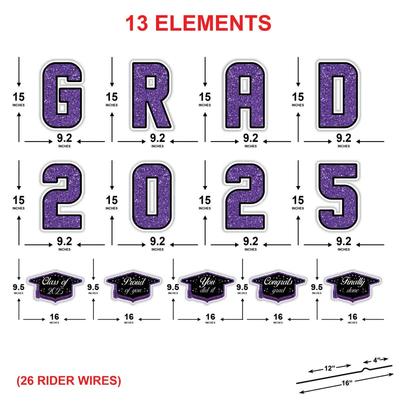 Graduation 2025 Yard Sign Letters