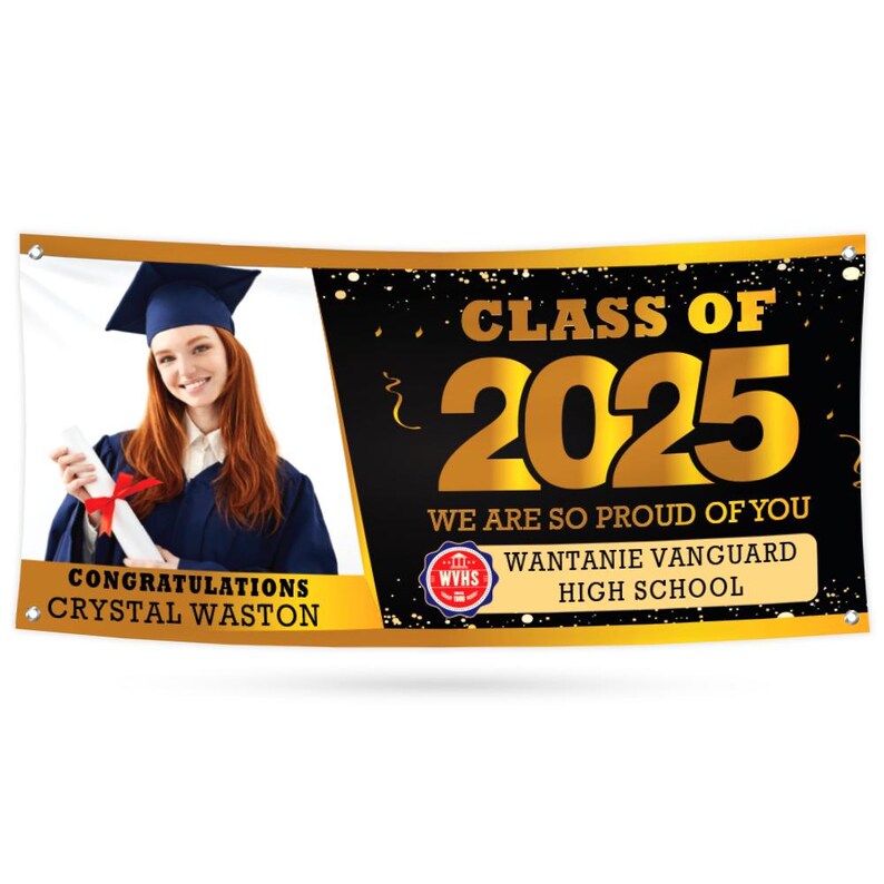 Graduation 2025 Personalized Photo Banner Sign