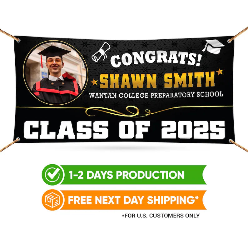 Graduation 2025 Personalized Photo Banner Sign