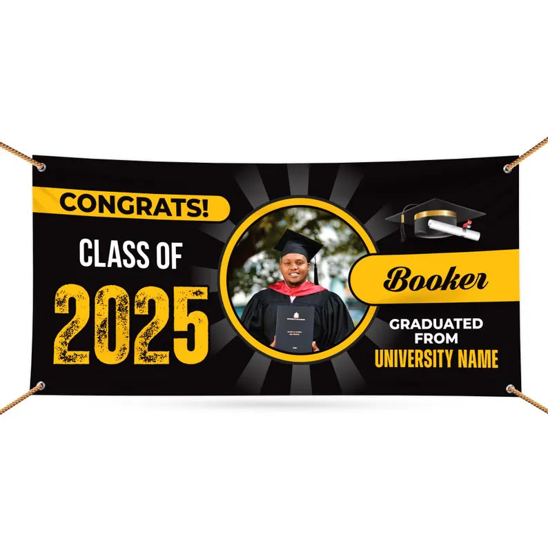 Graduation 2025 Personalized Photo Banner Sign