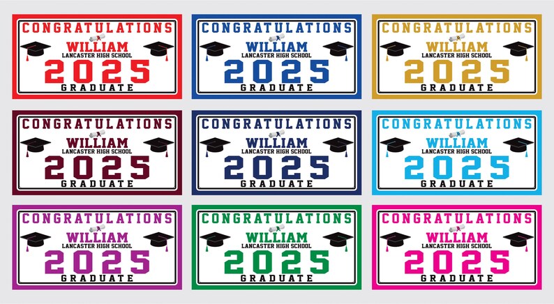 Graduation 2025 Personalized Banner Sign