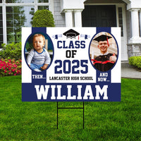 Personalized Graduation 2025 Photo Yard Sign