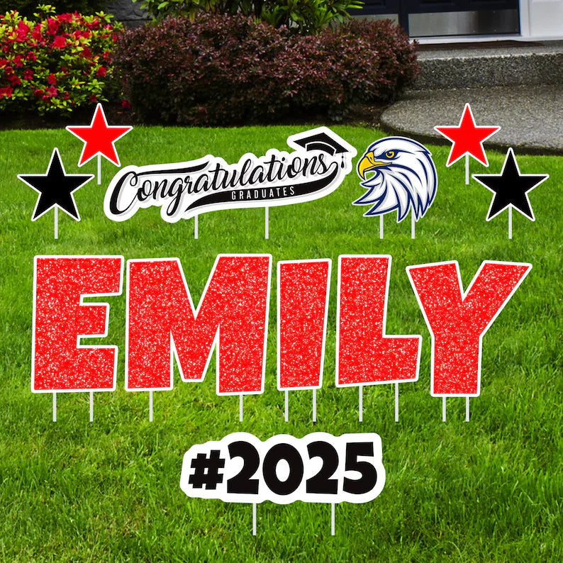 Personalized Graduation Yard Sign Letters