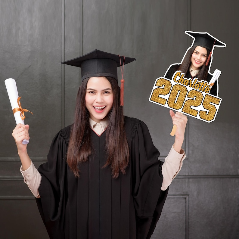 Custom Graduation Head Face Cutouts