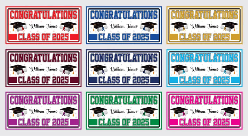 Graduation 2025 Personalized Banner Sign