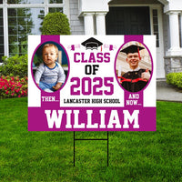 Personalized Graduation 2025 Photo Yard Sign