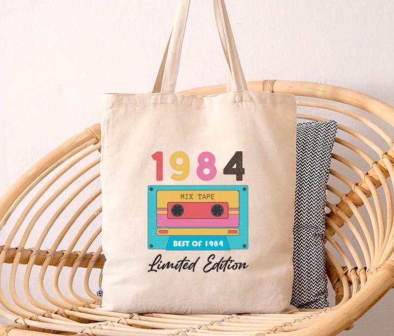 Limited Edition 1984 Birthday Tote Bag, Born In 1984 Tote Bag