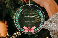 Personalized The Year We Became Grandparents Ornament, Custom Newly Grandparents Acrylic Ornament