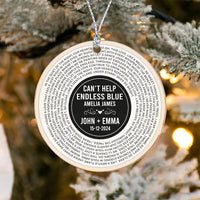 Custom Song Lyrics Ornament, Personalized Wedding Date Acrylic Ornament