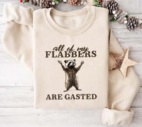 All of My Flabbers Are Gasted Sweatshirt, Funny Raccoon Apparel