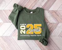 Custom Class of 2025 Senior Sweatshirt, Personalized Senior 2025 Sweatshirt