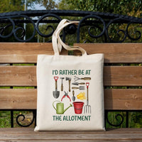 I'd Rather Be at the Allotment Tote Bag, Gardening Gift for Green-Fingered Grandma