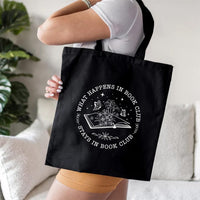 What Happens In Book Club Stays In Book Club Tote Bag, Book Nerd Tote Bag