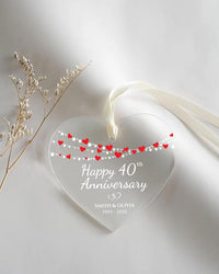 Wedding Anniversary Ornament, Personalized Wedding Acrylic Ornament