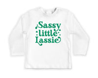 St. Patrick's Day Girls Shirt, Sassy Little Lassie Clothing