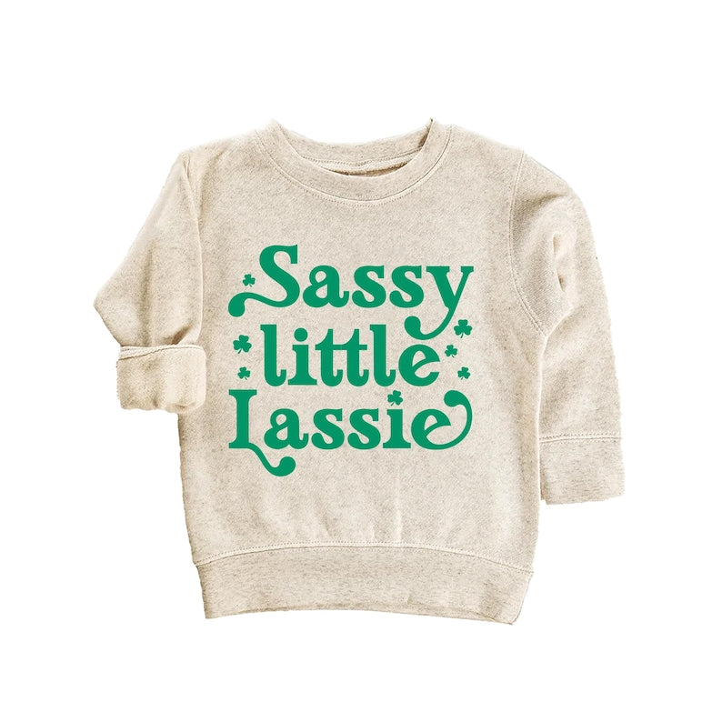 St. Patrick's Day Girls Shirt, Sassy Little Lassie Clothing