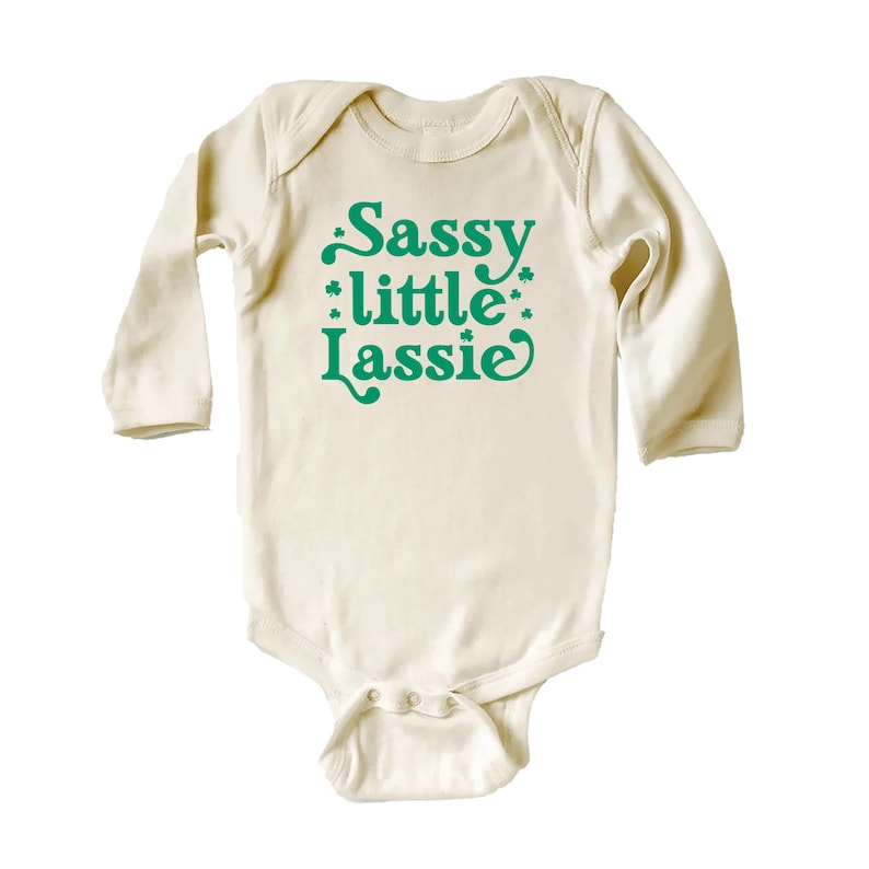 St. Patrick's Day Girls Shirt, Sassy Little Lassie Clothing