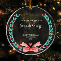 Personalized The Year We Became Grandparents Ornament, Custom Newly Grandparents Acrylic Ornament