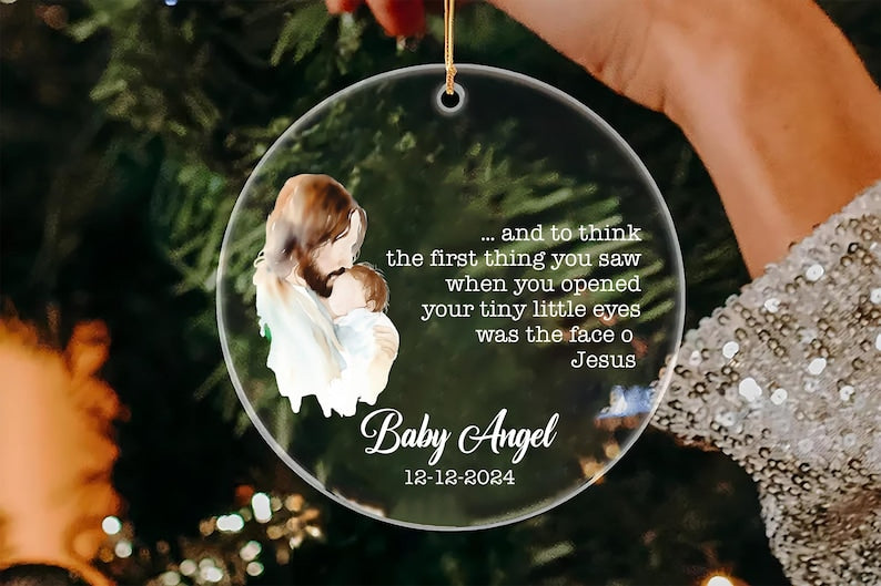 Personalized Miscarriage Ornament, Custom Baby Memorial Acrylic Ornament