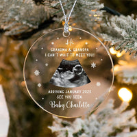 Personalized Ultrasound Ornament, Custom Ultrasound Photo Acrylic Ornament