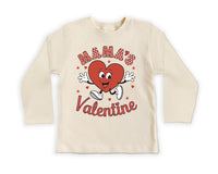 Mama's Valentine Baby Bodysuit, Retro Valentine Day Kids Outfit