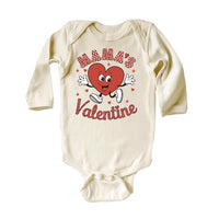 Mama's Valentine Baby Sweatshirt, Retro Valentine Day Kids Outfit