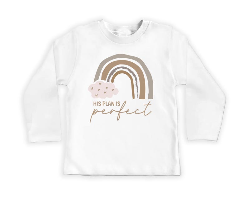 His Plan Is Perfect Baby Sweatshirt, Rainbow Christian Baby Outfit