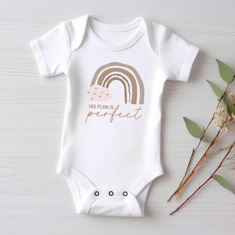 His Plan Is Perfect Baby Sweatshirt, Rainbow Christian Baby Outfit