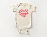 Custom Love Heart Baby Sweatshirt, Adorable Kids Valentine's Outfit Gift