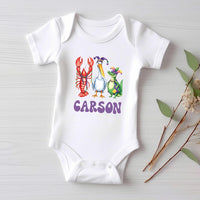 Personalized Mardi Gras Baby Shirt, Adorable Mardi Gras Parade Outfit for Boys and Girls