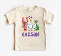 Personalized Mardi Gras Baby Shirt, Adorable Mardi Gras Parade Outfit for Boys and Girls