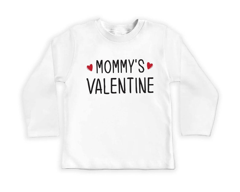 Mommy's Valentine Baby Bodysuit, Adorable Valentine's Outfit for Boys and Girls