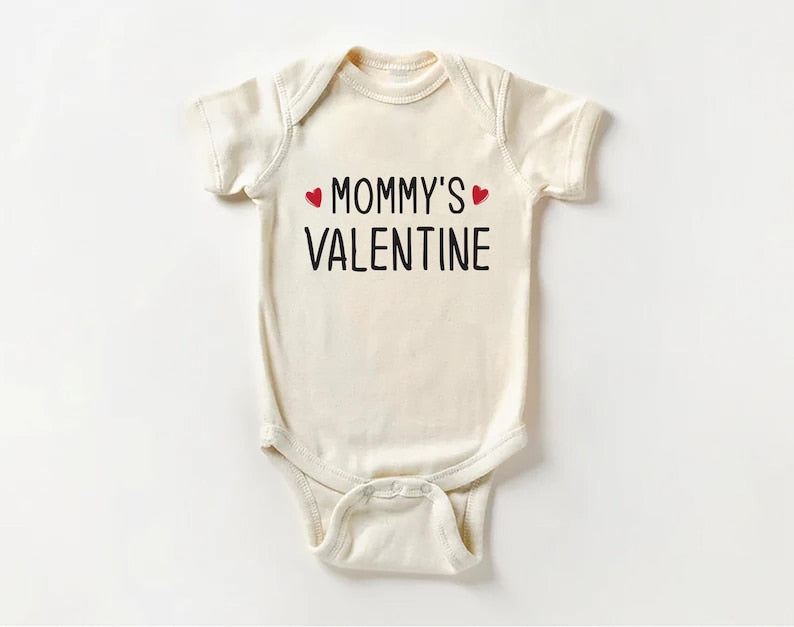 Mommy's Valentine Baby Sweatshirt, Adorable Valentine's Outfit for Boys and Girls