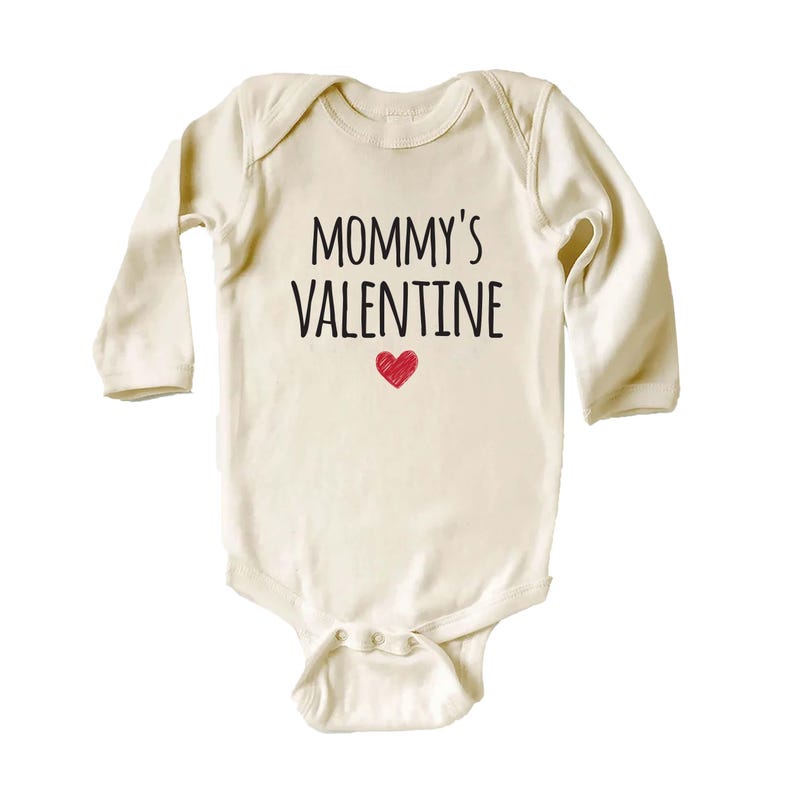 Mommy's Valentine Baby Bodysuit, Adorable Valentine's Outfit for Boys and Girls