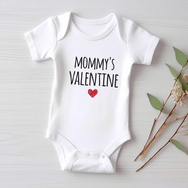 Mommy's Valentine Baby Shirt, Adorable Valentine's Outfit for Boys and Girls