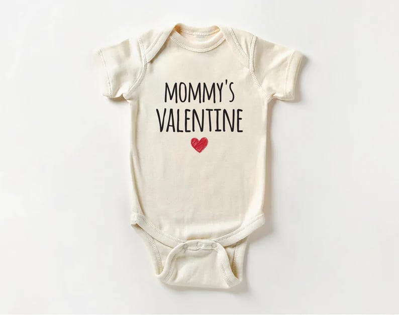 Mommy's Valentine Baby Sweatshirt, Adorable Valentine's Outfit for Boys and Girls