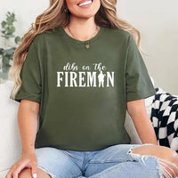 Dibs On The Fireman Short Sleeve T-Shirt, Firefighter Shirt