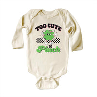 Too Cute to Pinch Baby Shirt, St. Patrick's Day Baby Outfit