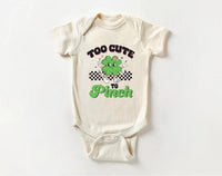 Too Cute to Pinch Baby Shirt, St. Patrick's Day Baby Outfit