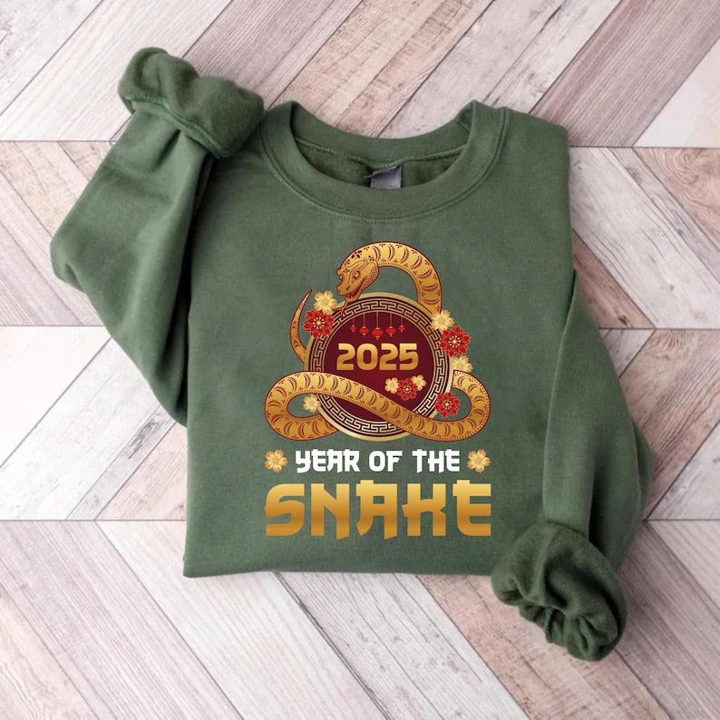 Year of the Snake Sweatshirt, 2025 Chinese New Year Sweatshirt