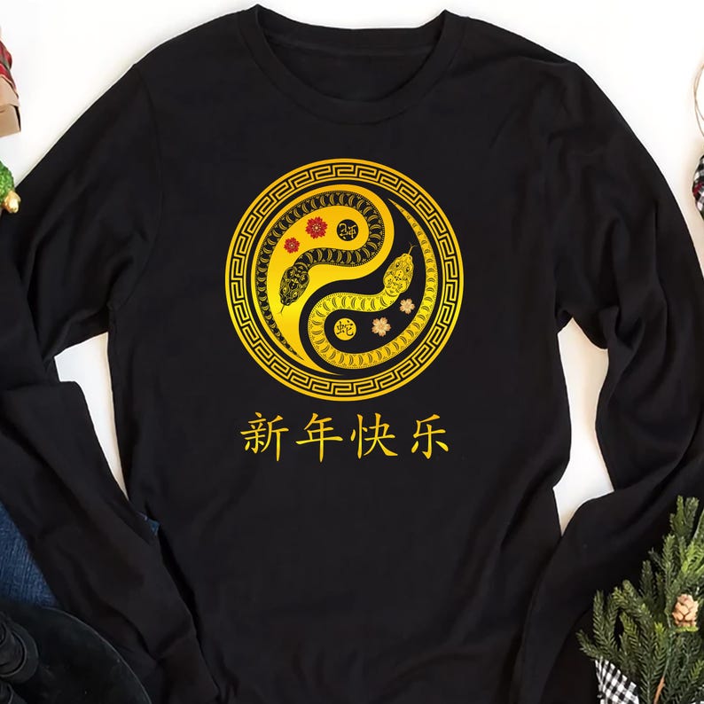 Year of the Snake Long Sleeve Shirt, Chinese New Year 2025 Shirt