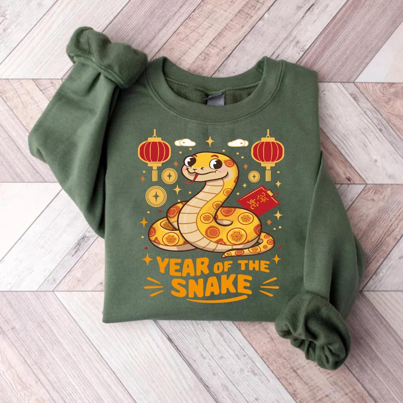 Year of the Snake Sweatshirt, 2025 Chinese New Year Sweatshirt