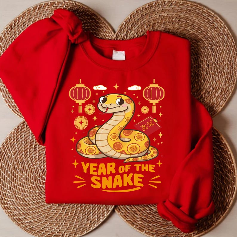 Year of the Snake Sweatshirt, 2025 Chinese New Year Sweatshirt