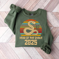 Vintage Year of the Snake Sweatshirt, 2025 Chinese New Year Sweatshirt