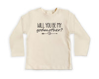 Will You Be My Godmother? Baby Shirt, Cute Pregnancy Announcement Baby Outfit