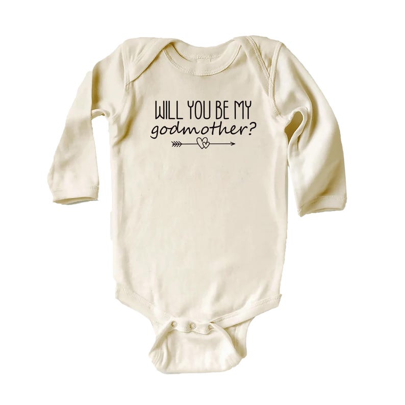 Will You Be My Godmother? Baby Shirt, Cute Pregnancy Announcement Baby Outfit