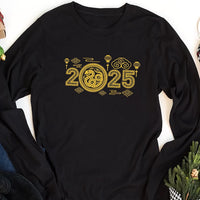 Year of the Snake Long Sleeve Shirt, Chinese New Year 2025 Long Sleeve Shirt