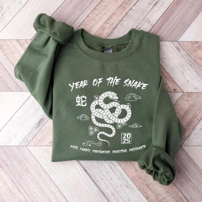 Year of the Snake Sweatshirt, 2025 Chinese New Year Sweatshirt