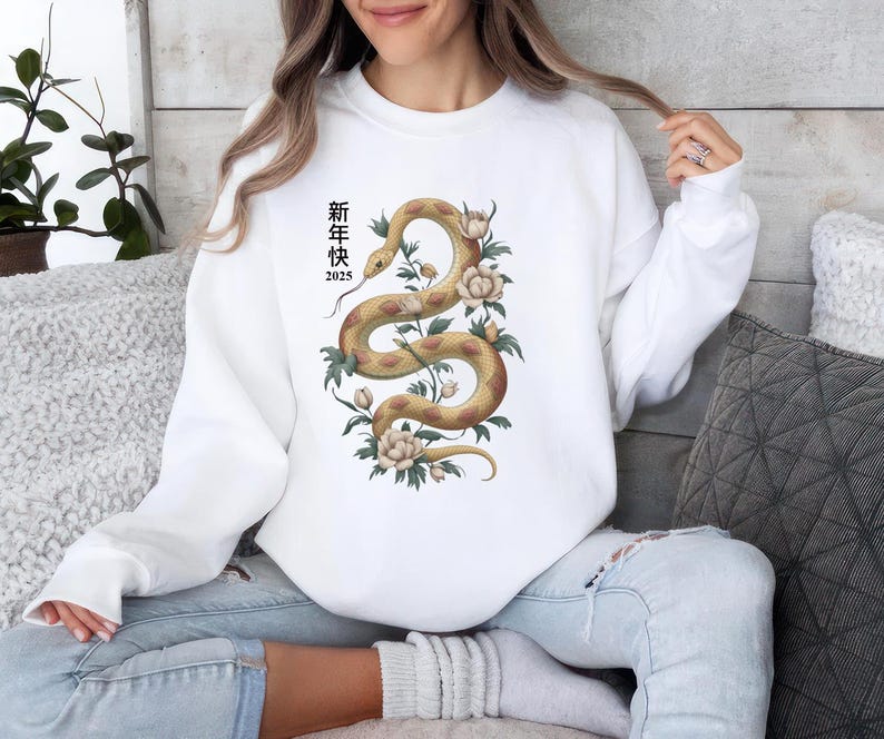 Year of the Snake Sweatshirt, 2025 Chinese New Year Sweatshirt