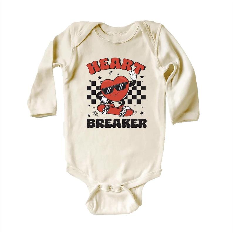 Heart Breaker Baby Bodysuit, Adorable Kids Valentine's Outfit for Boys & Girls